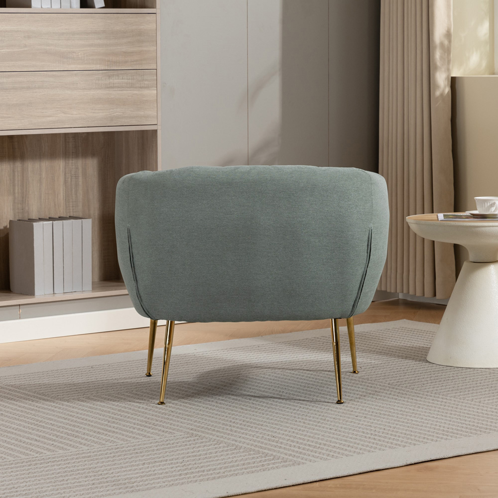Artemis Home Stanton Duck Egg Fabric Shell Accent Chair Image 6