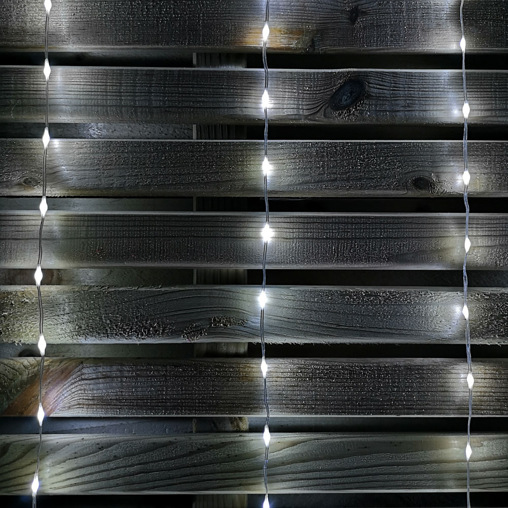 Samuel Alexander 256 Cool White LED Star Curtain Lights Image 5