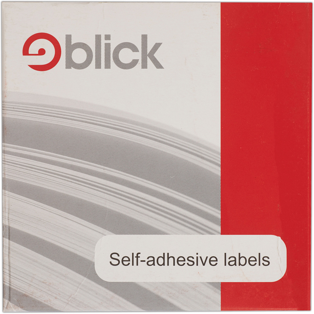 Blick Red Rectangular Self Adhesive Label in Dispenser 12 x 18mm 1792 Pack Image 1