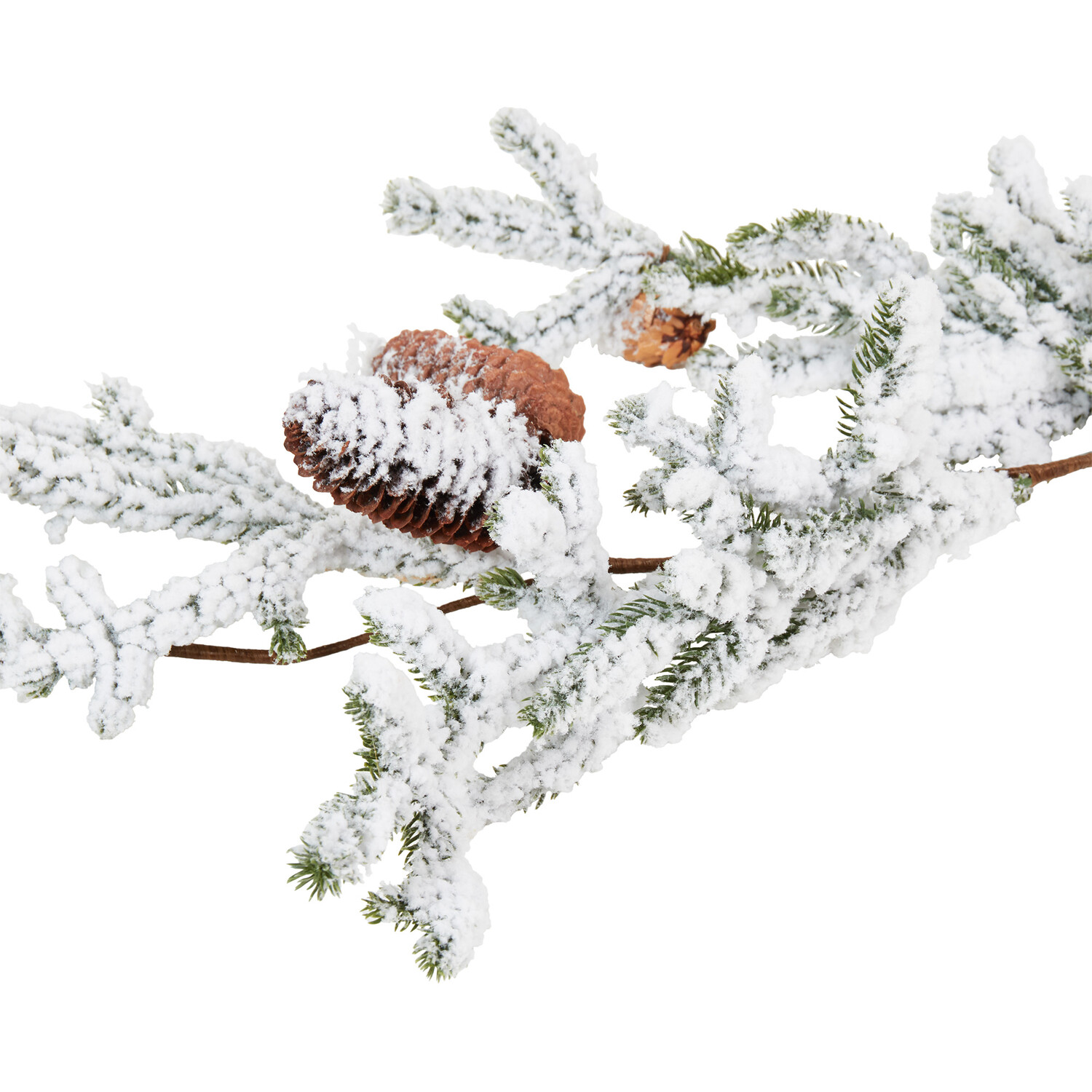 Frosted Pinecone Garland 120cm - White Image 4