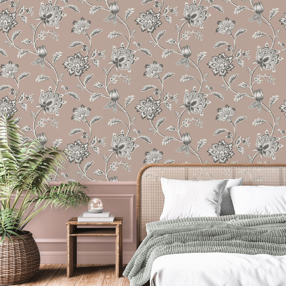 Fine Decor Juliette Floral Pink Wallpaper Image 4