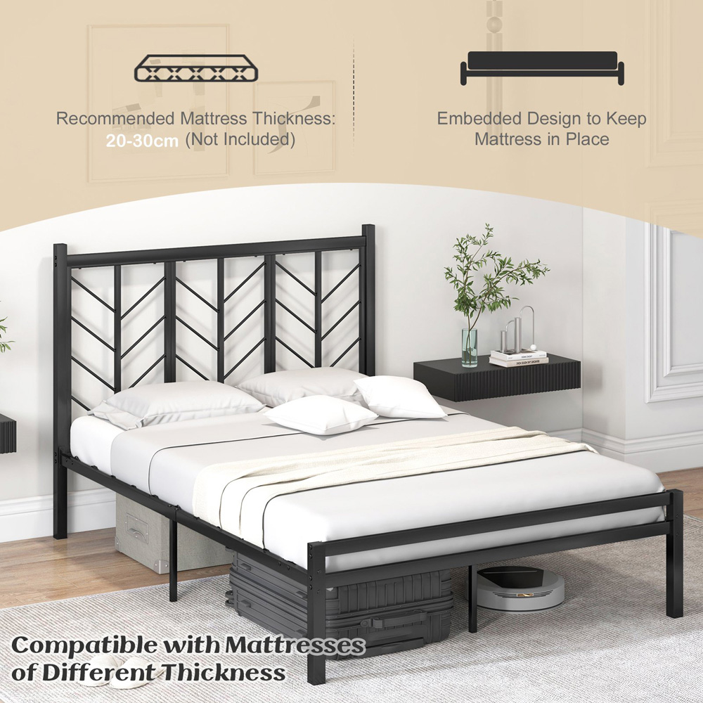Costway King Size Platform Bed Frame Image 8
