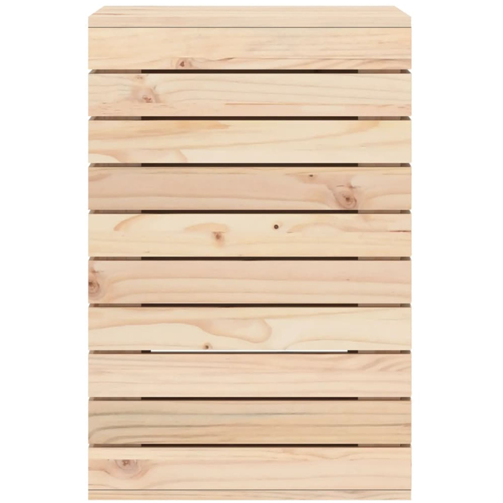 vidaXL Solid Pine Wood Laundry Basket 44 x 44 x 66cm Image 5