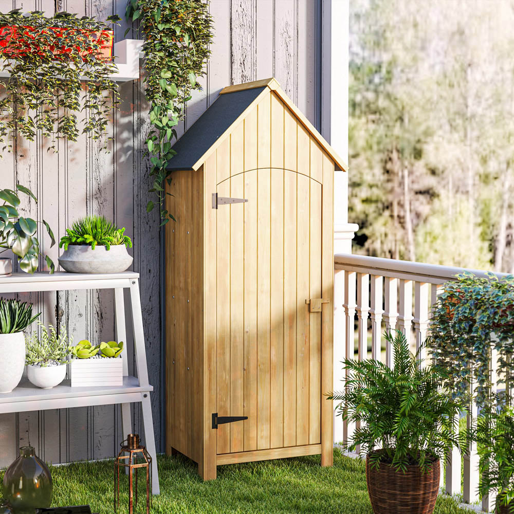 Outsunny 2.1 x 1.5ft 3 Shelf Small Garden Shed Image 5