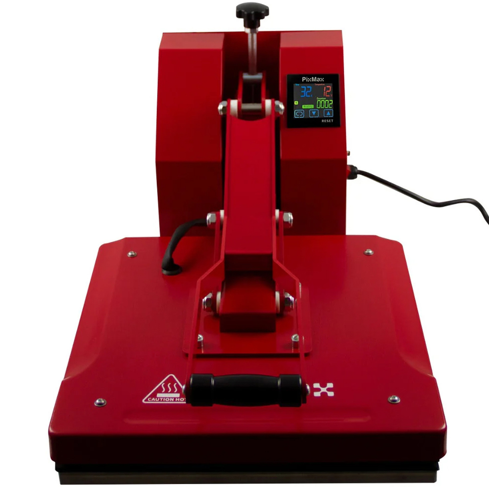 PixMax F2 Red T-Shirt Sublimation Heat Press Machine Clam 38 x 38cm Image 1