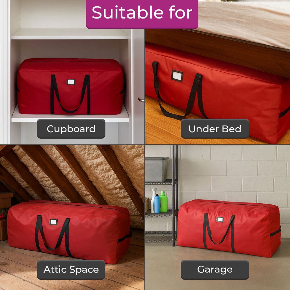 Neo Red 600D Heavy-Duty Extra Large Artificial Christmas Tree Storage Bag 7.5ft Image 4