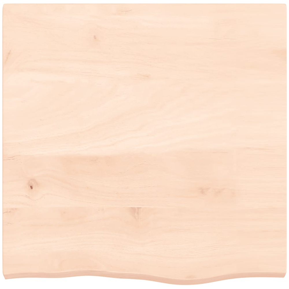 vidaXL 60cm Natural Untreated Solid Oak Wood Floating Wall Shelf Image 3