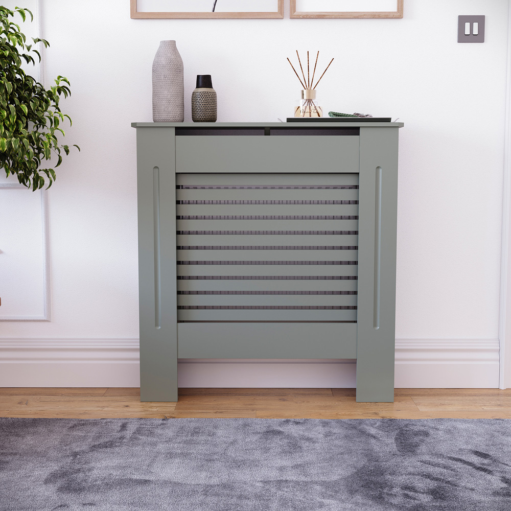 Vida Designs Milton Olive Grey Radiator Cover Small Image 3