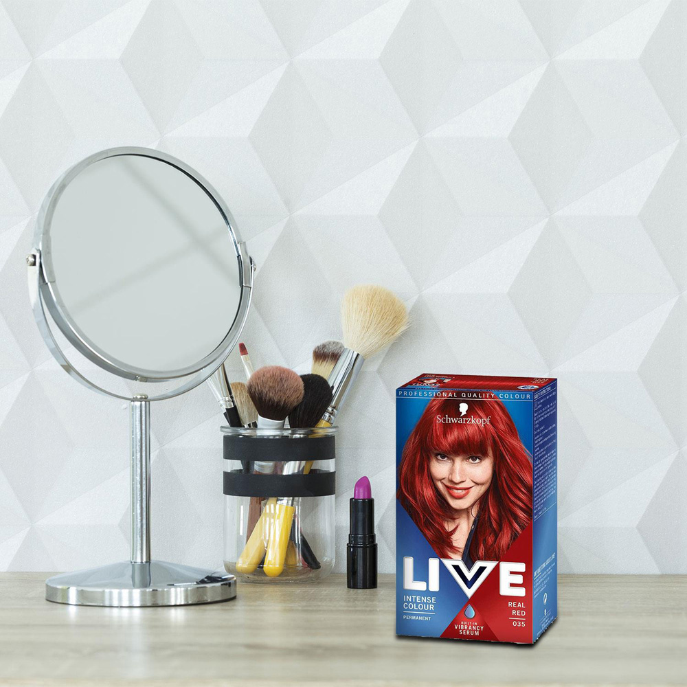 Schwarzkopf Live Intense Colour Real Red 035 Permanent Hair Dye 3 Pack Image 2