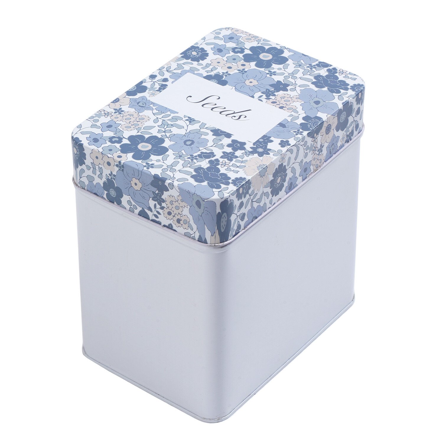 Wilko Floral Seed Tin - Blue Image 2