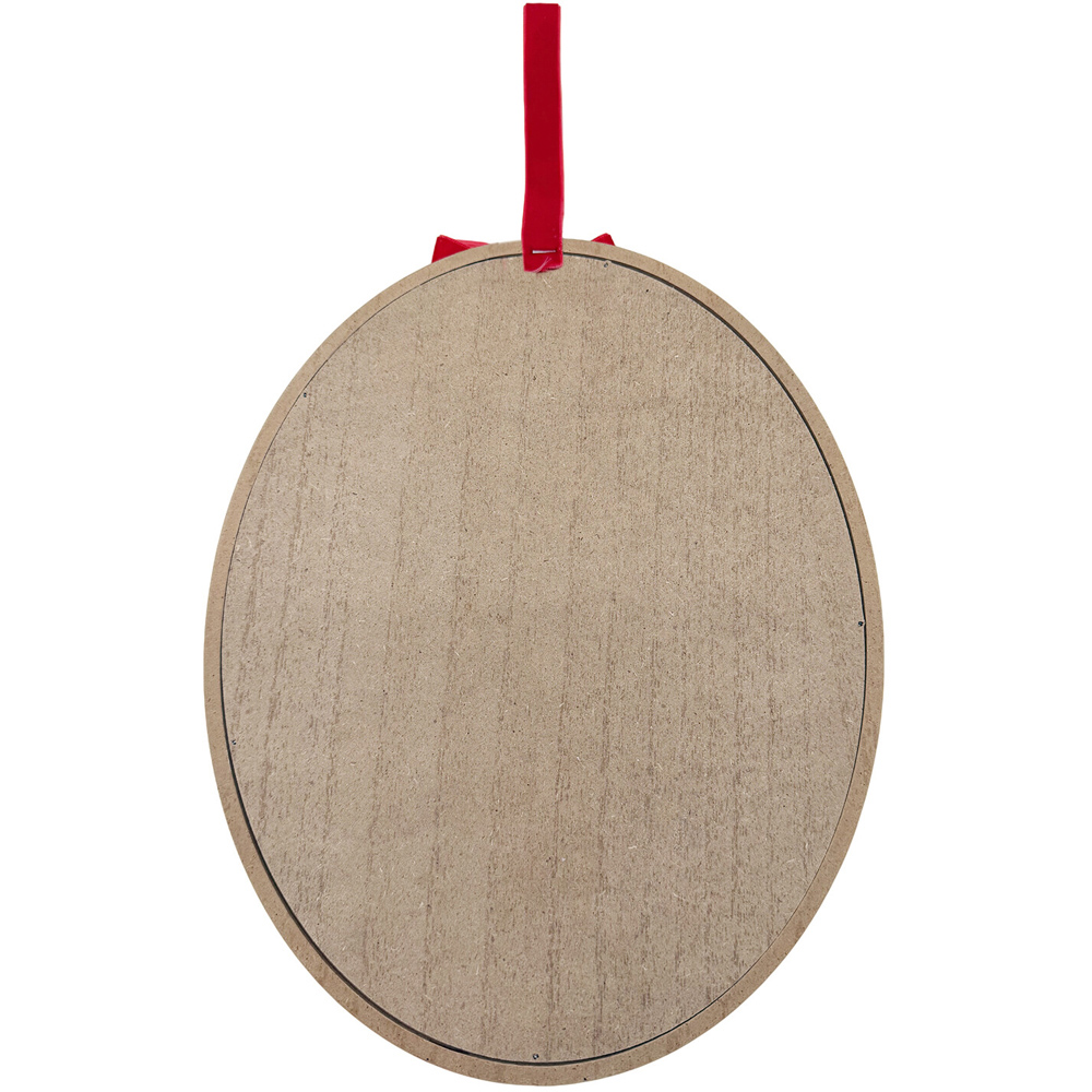 Christmas Robin Oval Hanging Plaque Image 2
