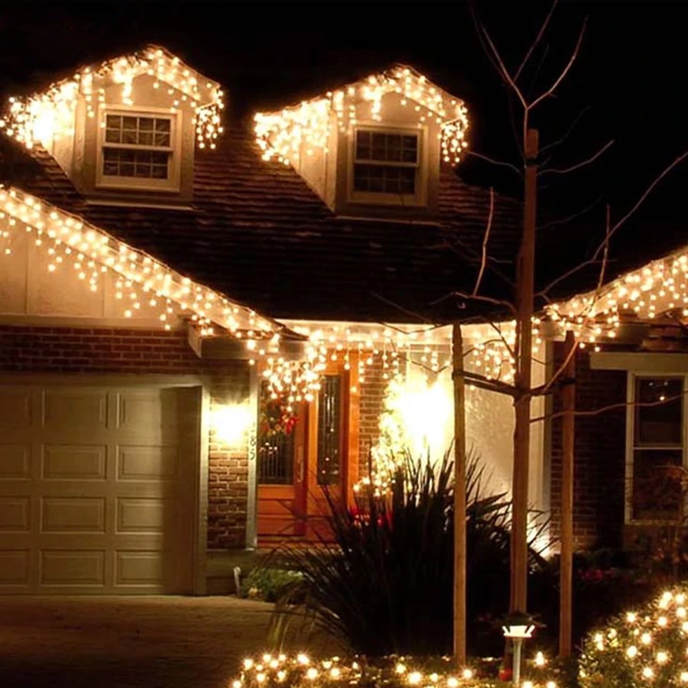 Best Artificial Warm White LED Icicle Light 2.5m Image 1