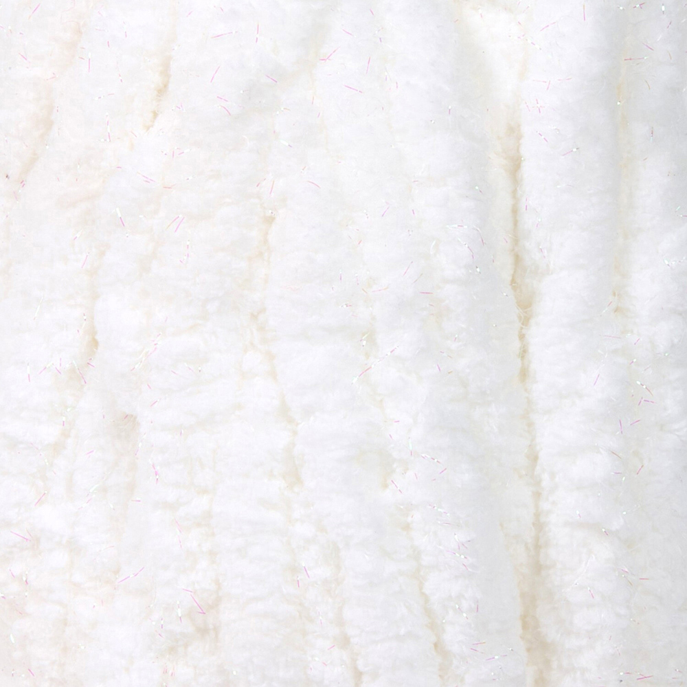 Iridescent Glitter Jumbo Soft Touch Yarn White Image 3
