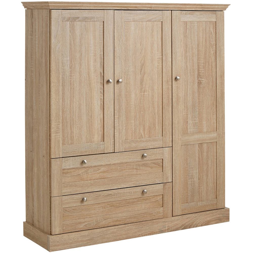 Loft24 Binz 3 Door 2 Drawer Large Oak Storage Cupboard Image 2