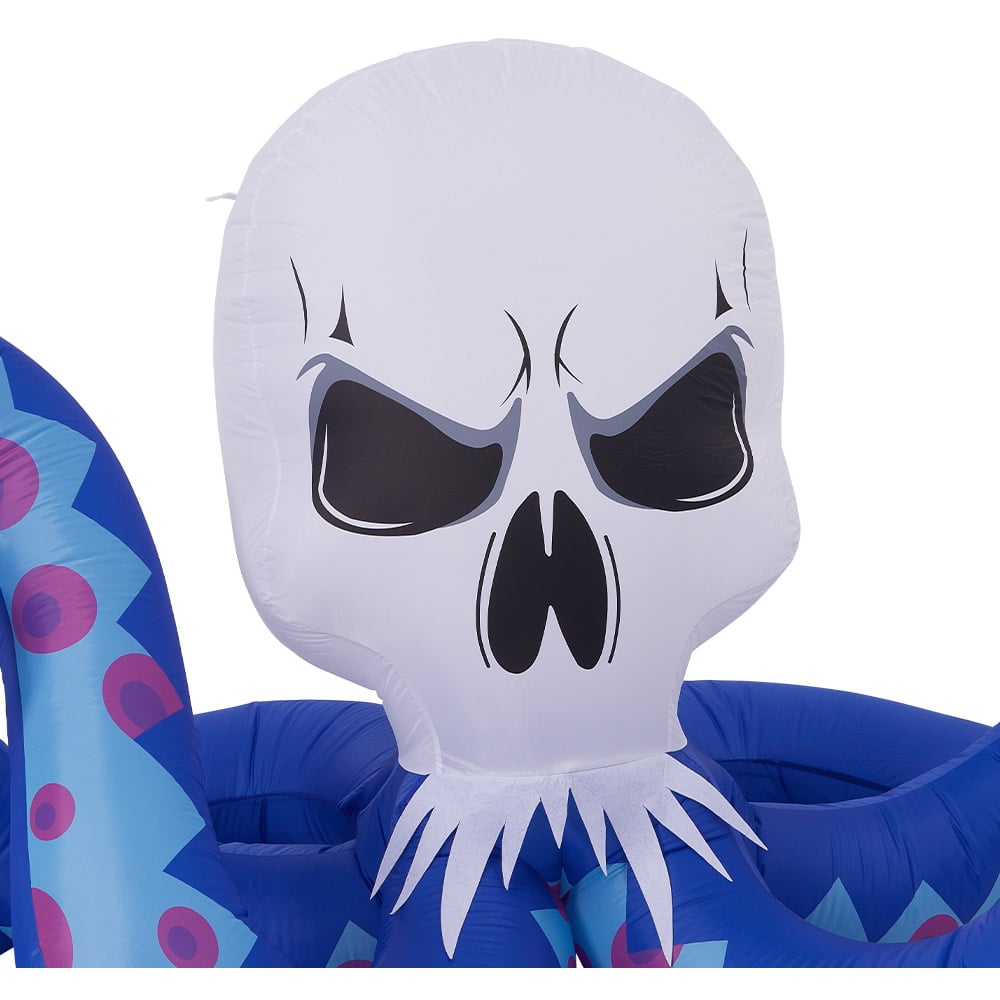 Living and Home Halloween Inflatable LED Skull Head Octopus 4ft Image 5