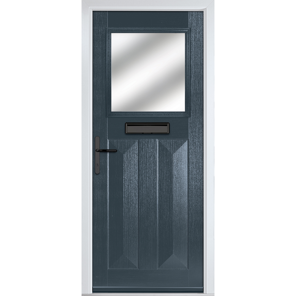 Crystal-Direct Eaton Anthracite GRP Clear Glass Right Hand Open Front Door 2090 x 920mm Image 1
