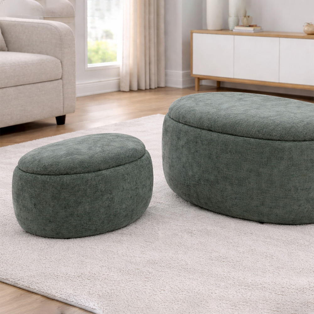 Fort Greene Moss Storage Ottoman 65cm Image 3