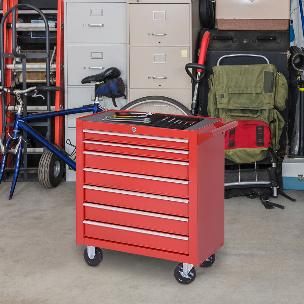 Durhand 7 Drawer Red Roller Tool Chest Image 2