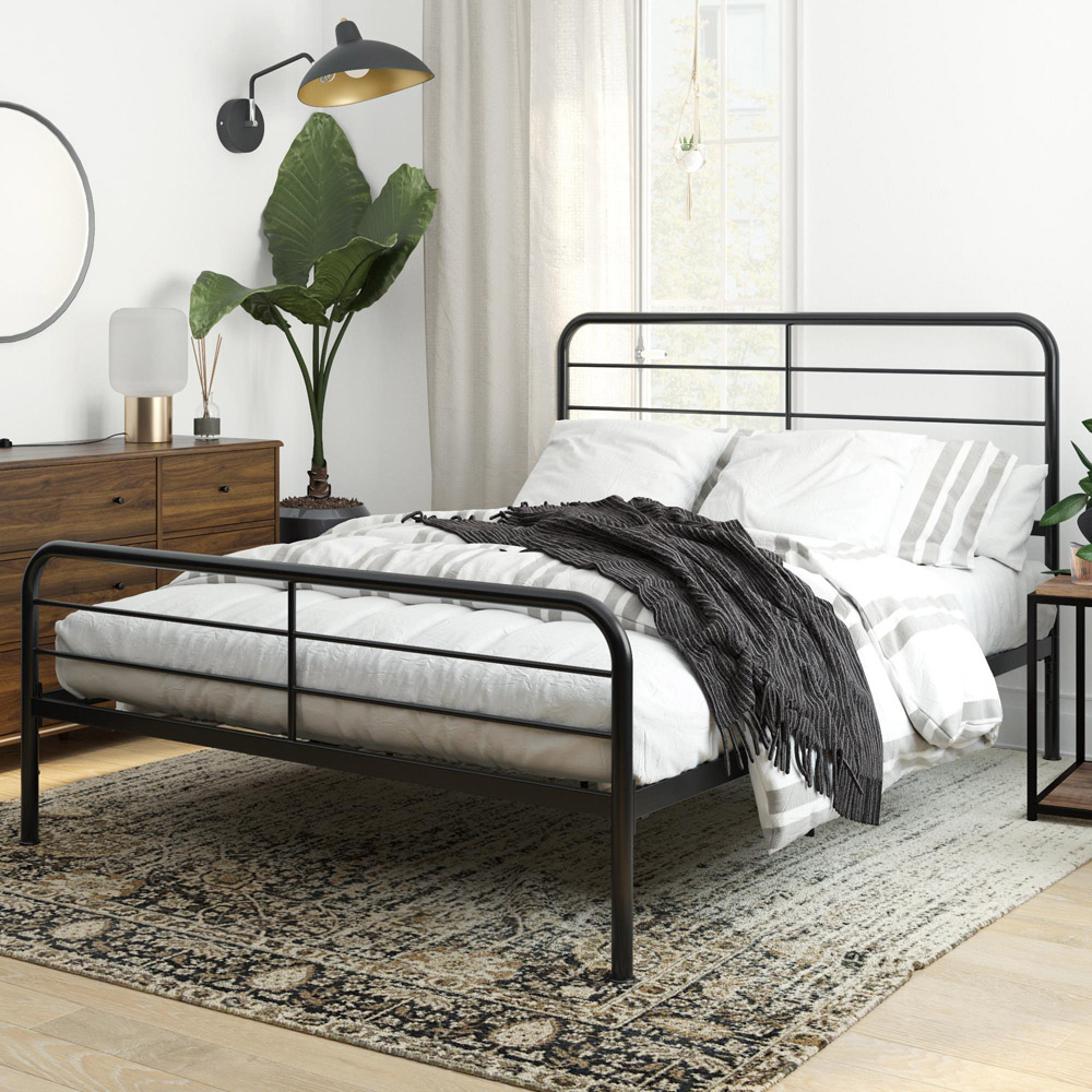 Dorel Millie King Size Black Metal Bed Frame Image 1