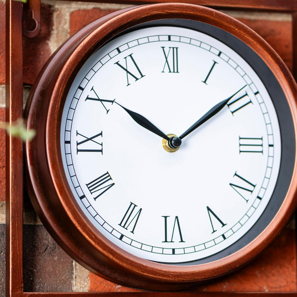 Garden Gear Garden Copper Wall Clock and Thermometer 45 x 44cm Image 6