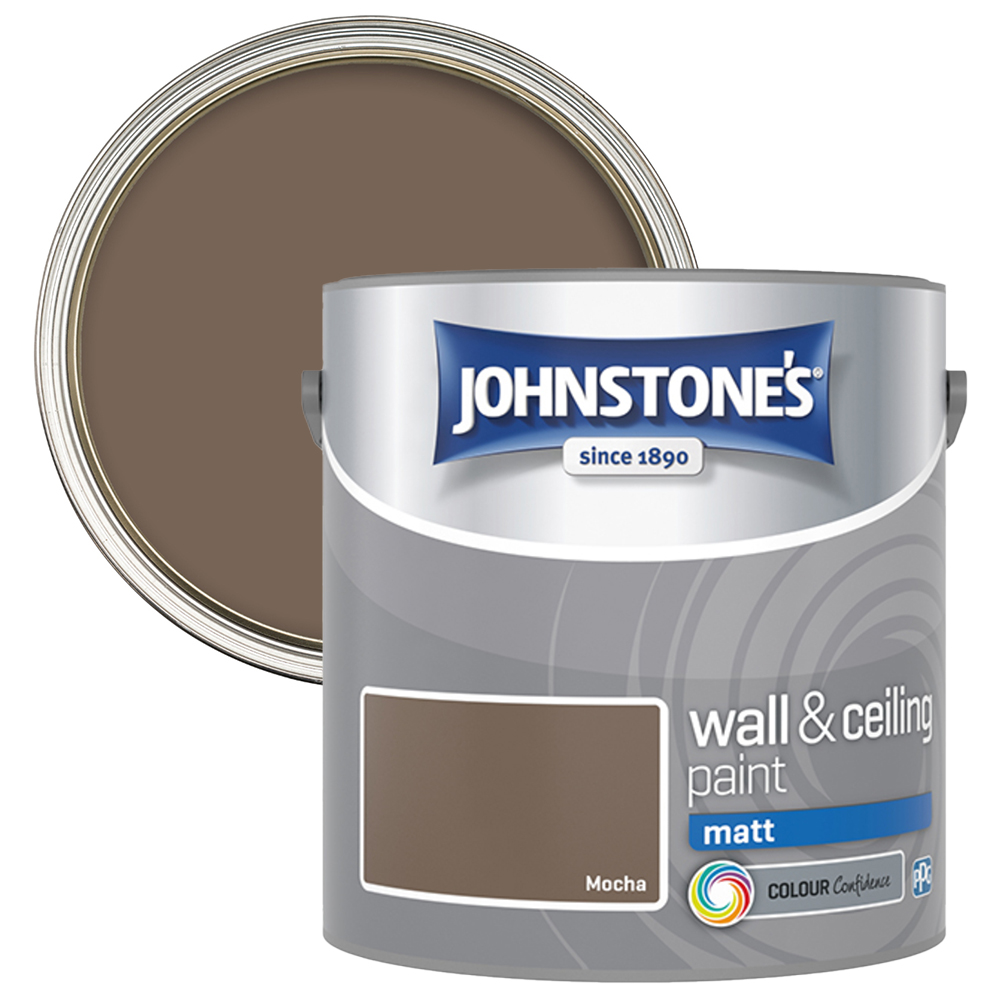 Johnstone's Walls & Ceilings Mocha Matt Emulsion Paint 2.5L Image 1