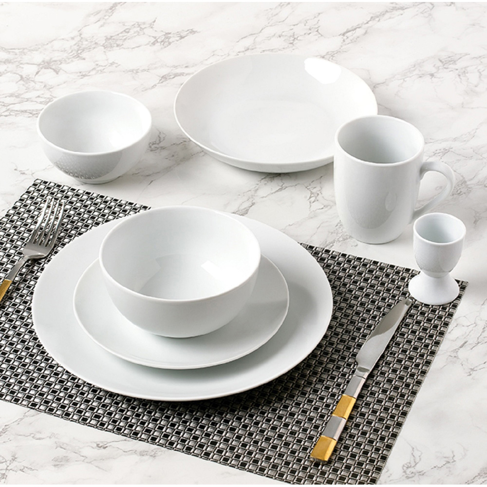 Waterside Coupe White 42 Piece Dinner Set Image 4