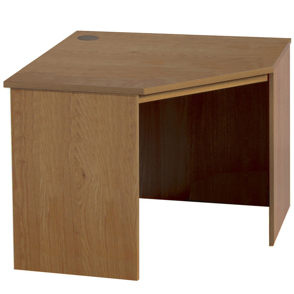 R White Cabinets Corner Computer Desk Brown Image 2