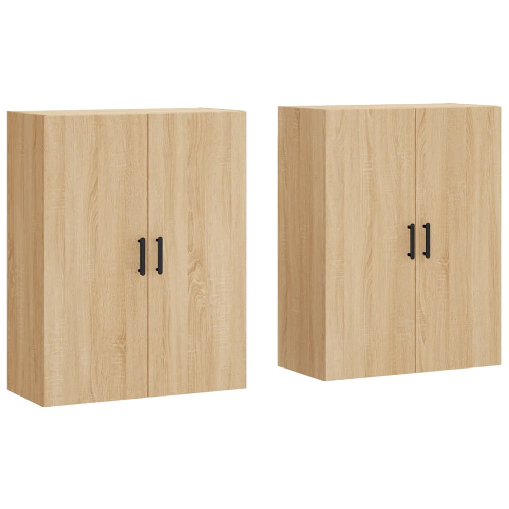 vidaXL 2 Door Brown Sonoma Oak Wall Mounted Cabinet 2 Pack Image 2
