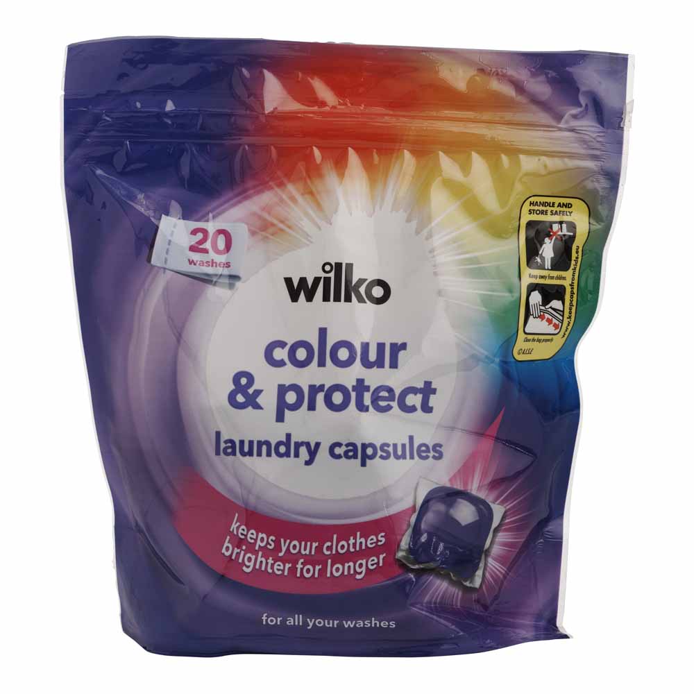 Wilko Colour and Protect Laundry Capsules 20 Washes Image 1