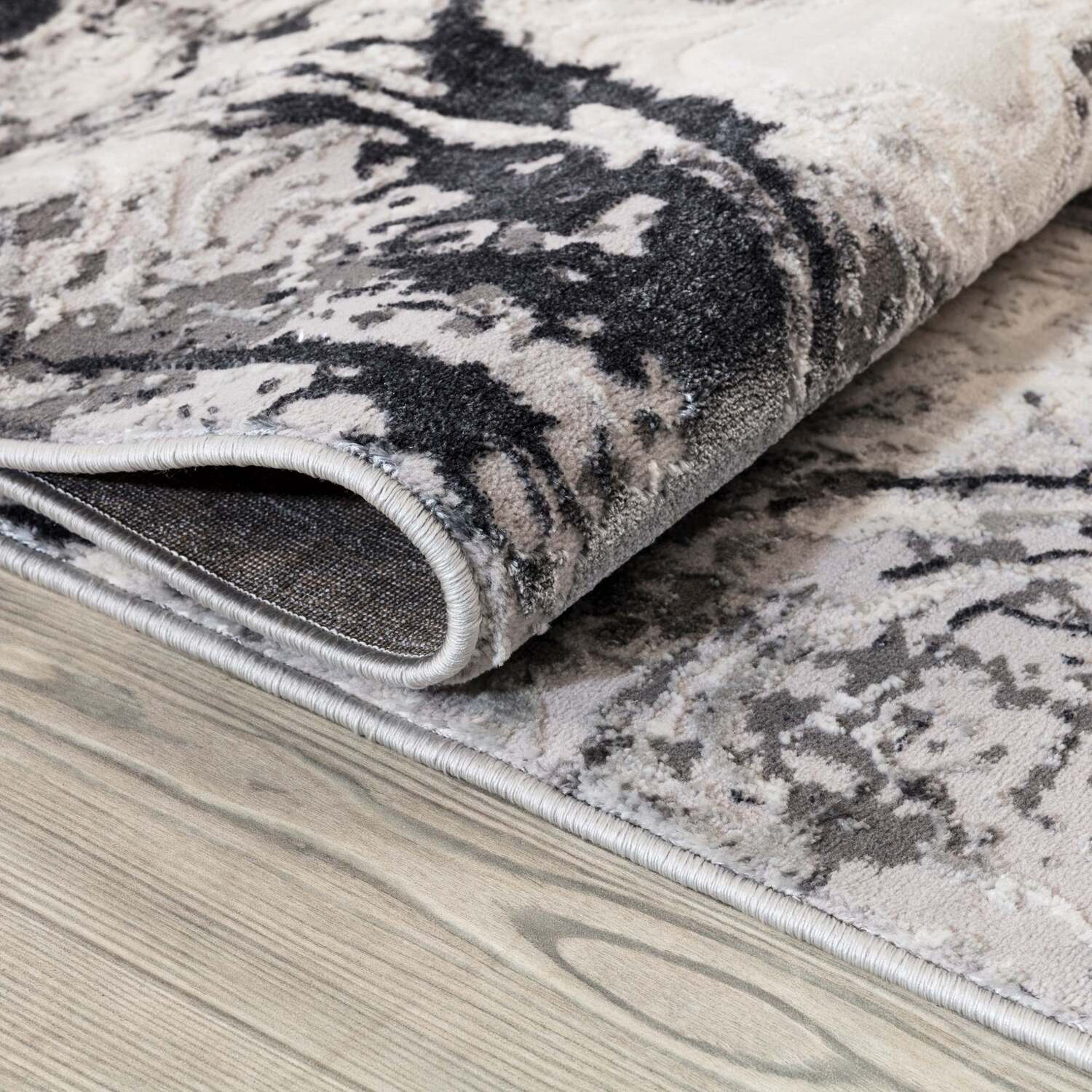 Liquid Marble Rug - Silver / 140cm Image 2