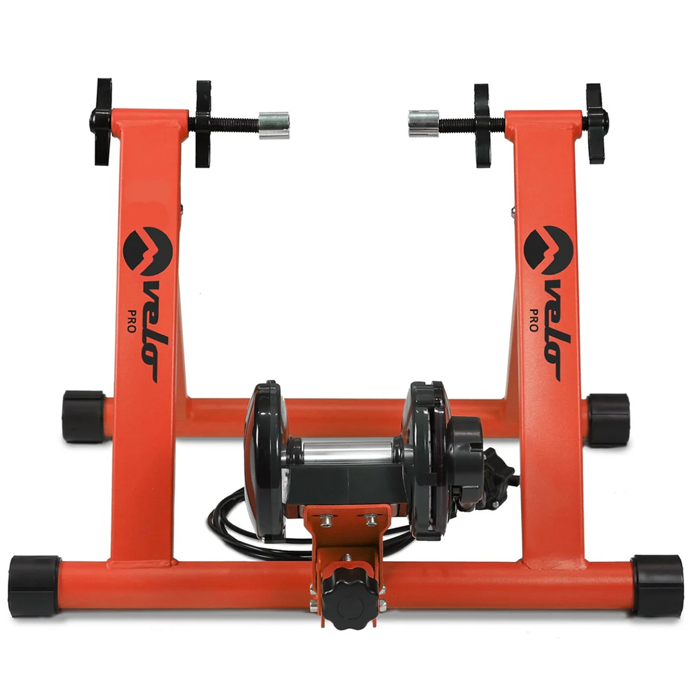 MonsterShop Red Turbo Trainer Variable Resistance Magnetic Indoor Bike with Mat Image 1