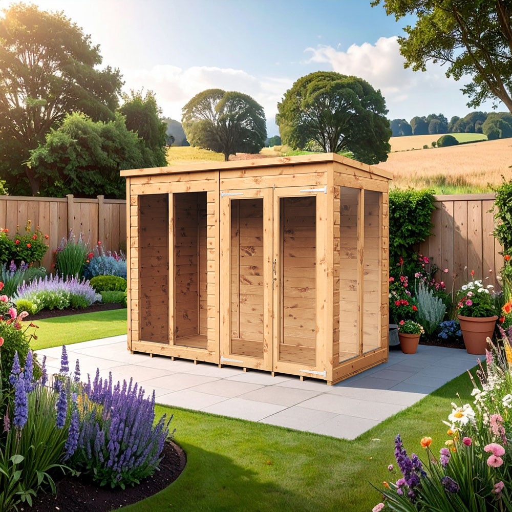 Empire Sheds 8 x 4ft Double Door Tongue and Groove Pent Summerhouse Image 2