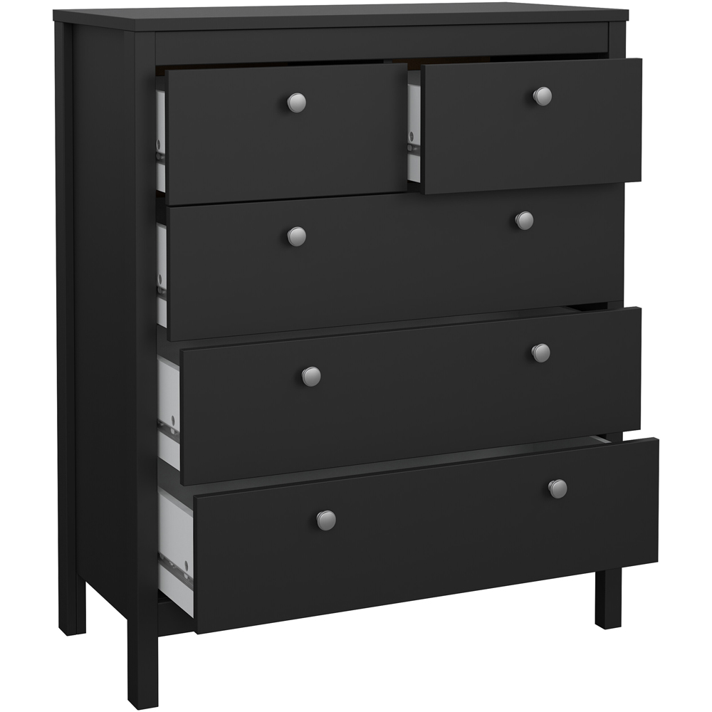 Florence Madrid Matt Black 3 Piece Bedroom Furniture Set Image 4