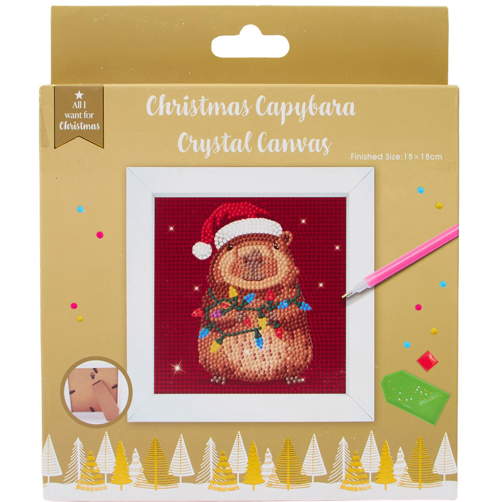Christmas Capybara Crystal Canvas Kit Image 4