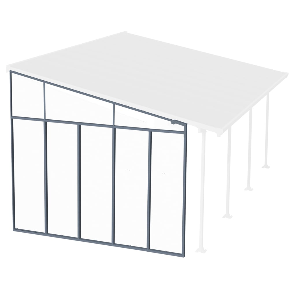 Palram Canopia Grey Patio Cover Sidewall Image 2