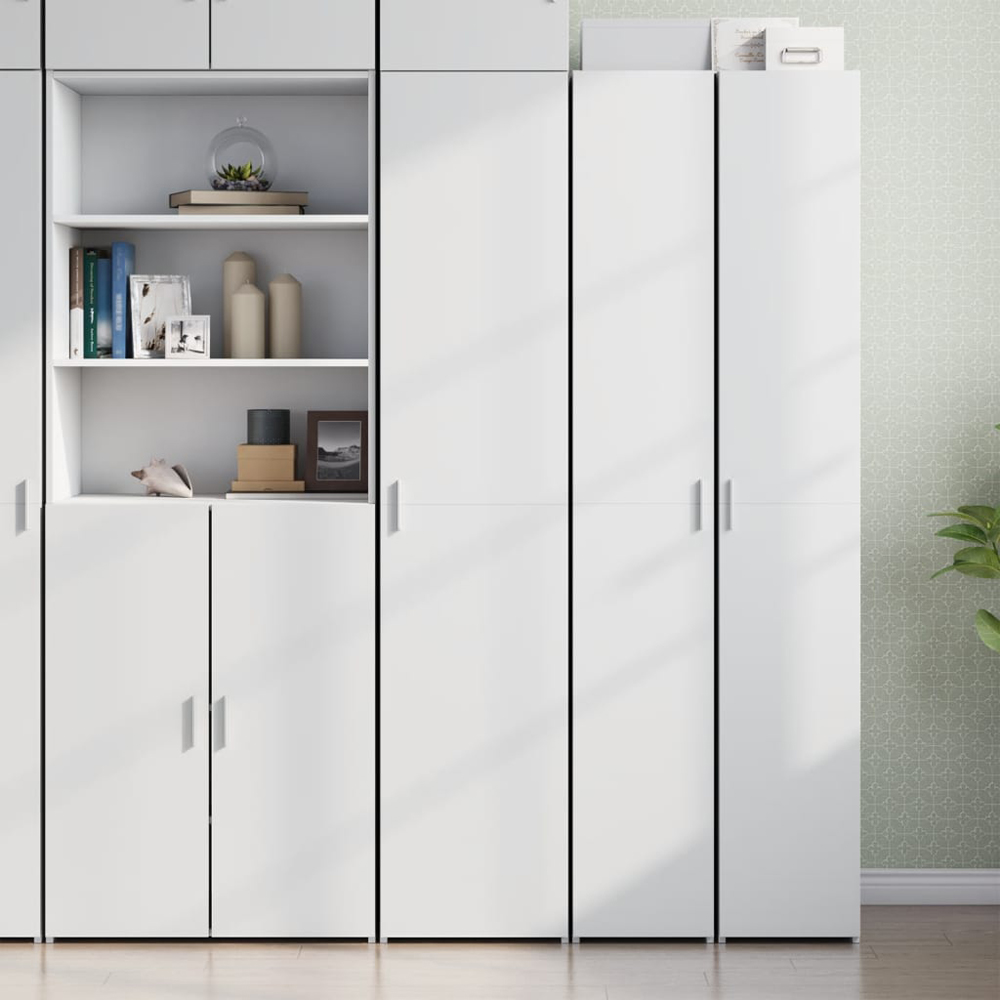 vidaXL Single Door White Highboard Image