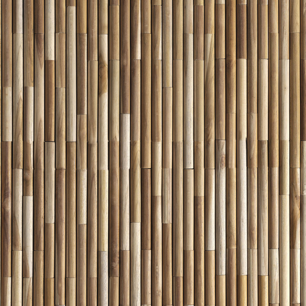 Wallsupply UltraWood Round Teak Wall Panel 10 Pack Image 3