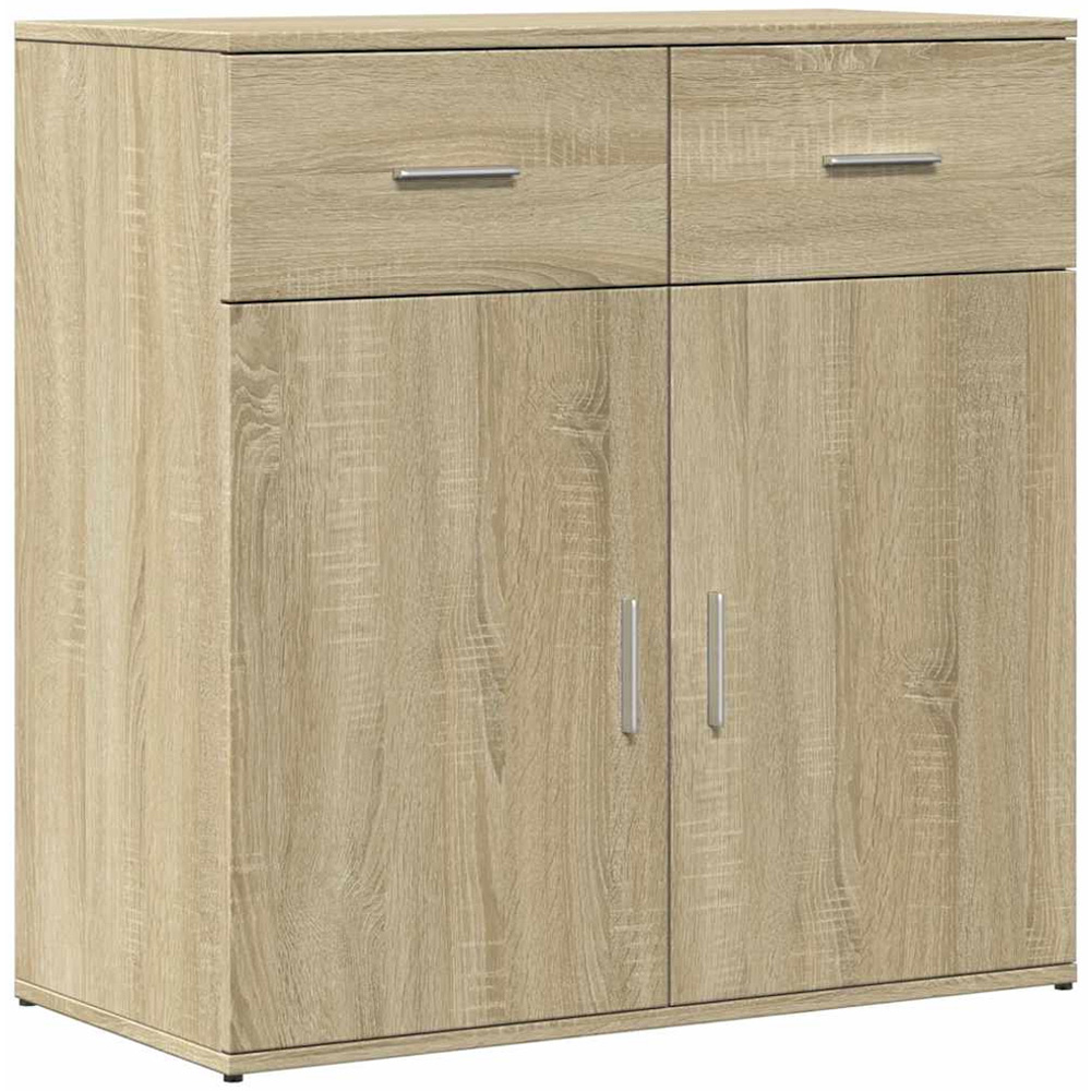 vidaXL 2 Door 2 Drawer Sonoma Oak Sideboard Set of 2 Image 3