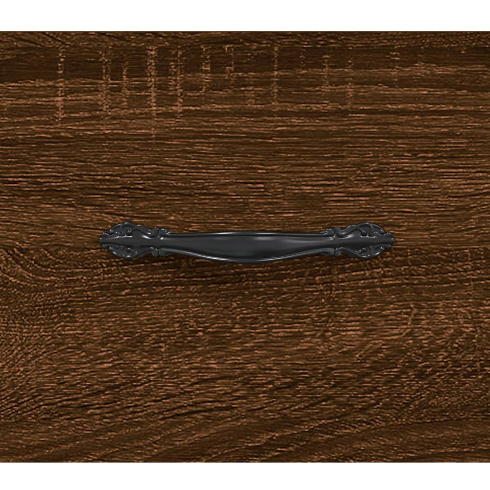 vidaXL 2 Drawer 2 Shelf Brown Oak Sideboard Image 9