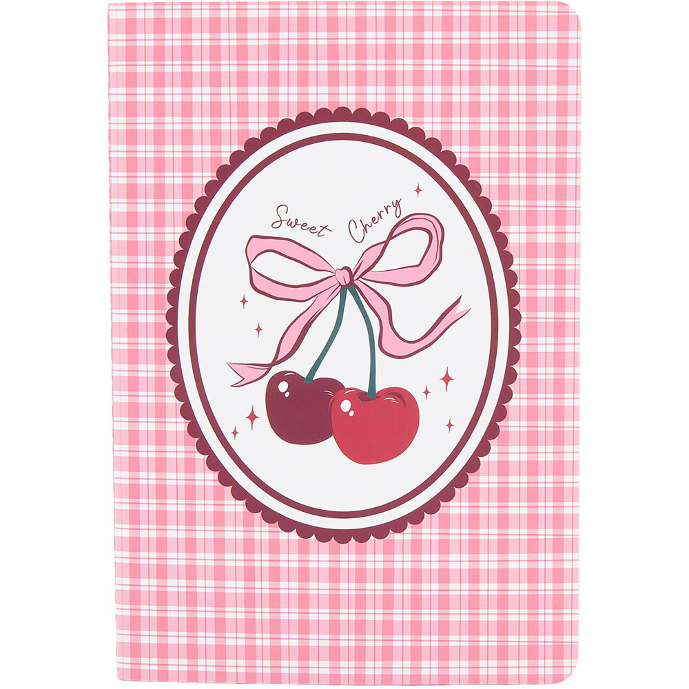 wilko Pack of 3 Cherry Check Notebooks Image 5