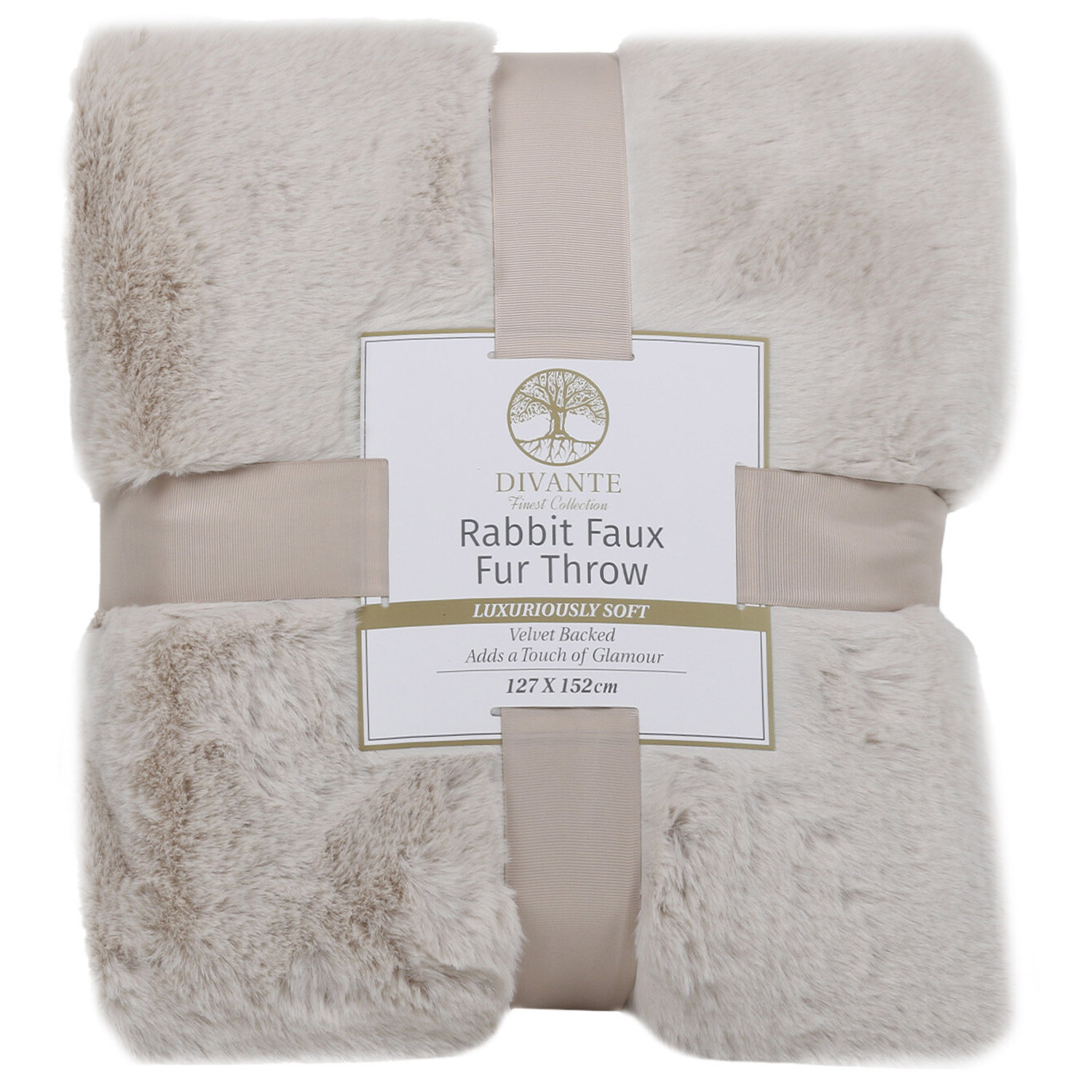 Divante Mink Rabbit Faux Fur Throw 127 x 152cm Image 1