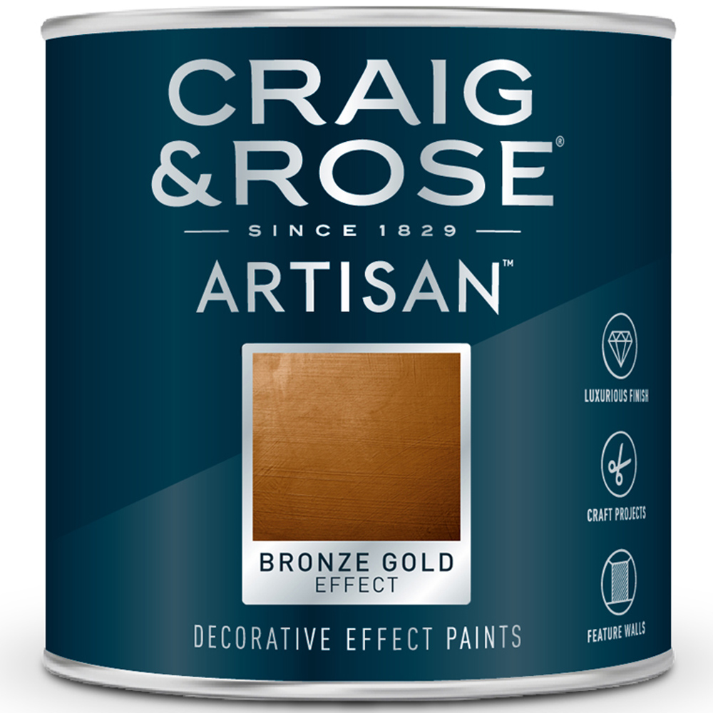 Craig & Rose Artisan Feature Wall Bronze Gold Effect Paint 250ml Image 2