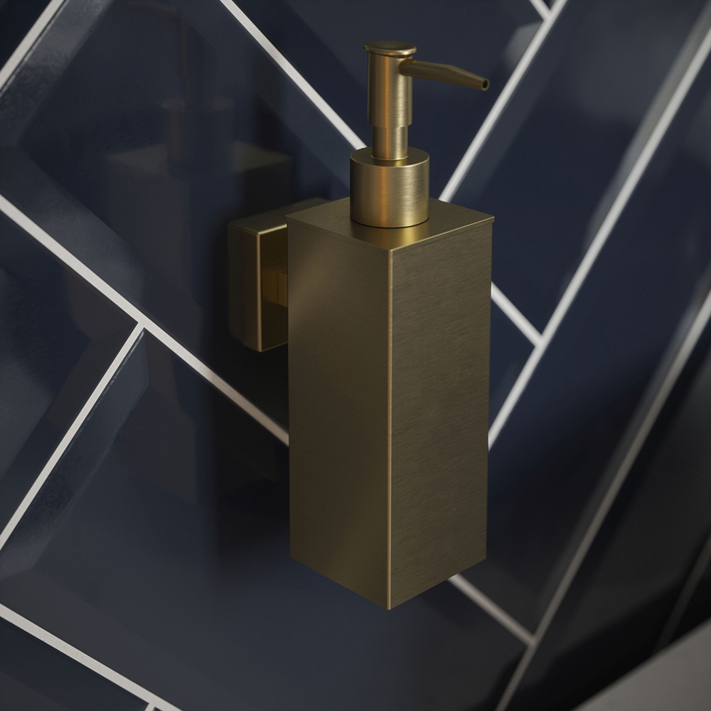 Rothley Satin Brass Square Soap Dispenser 180ml Image 2