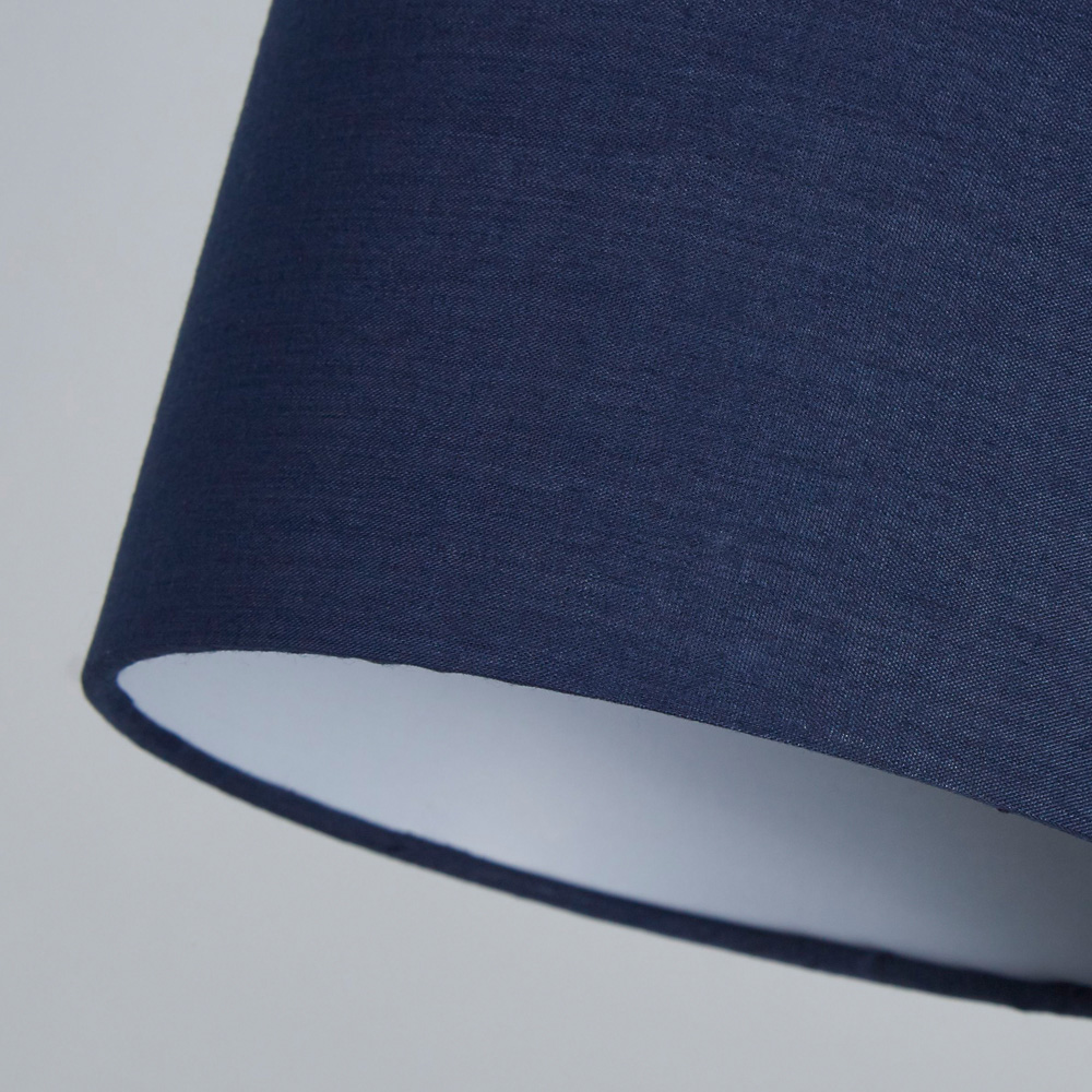 Lighting Collection Yates Navy Cylinder Lamp Shade 16cm Image 4