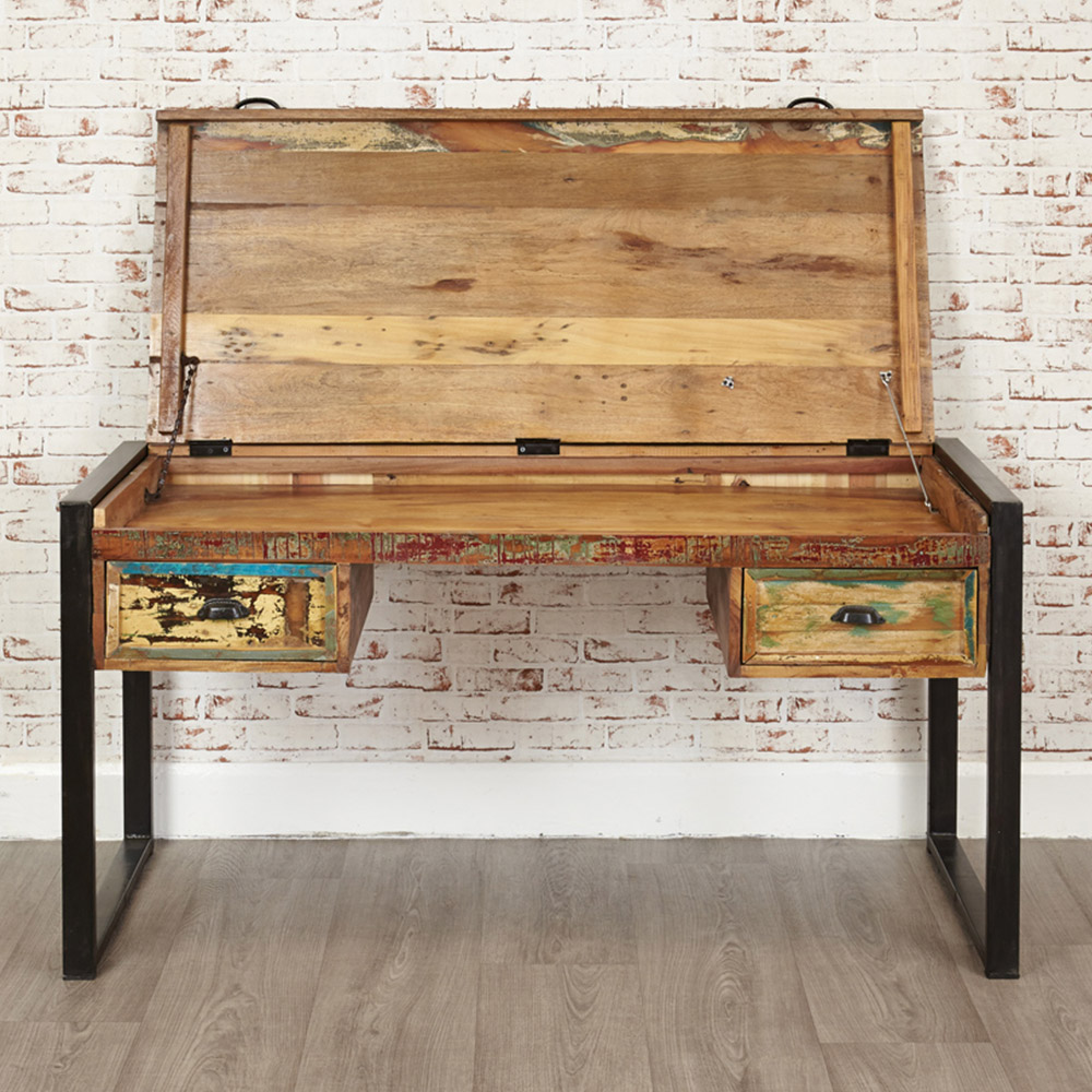 Baumhaus Urban Chic 2 Drawer Flip Top Dressing Table Image 4