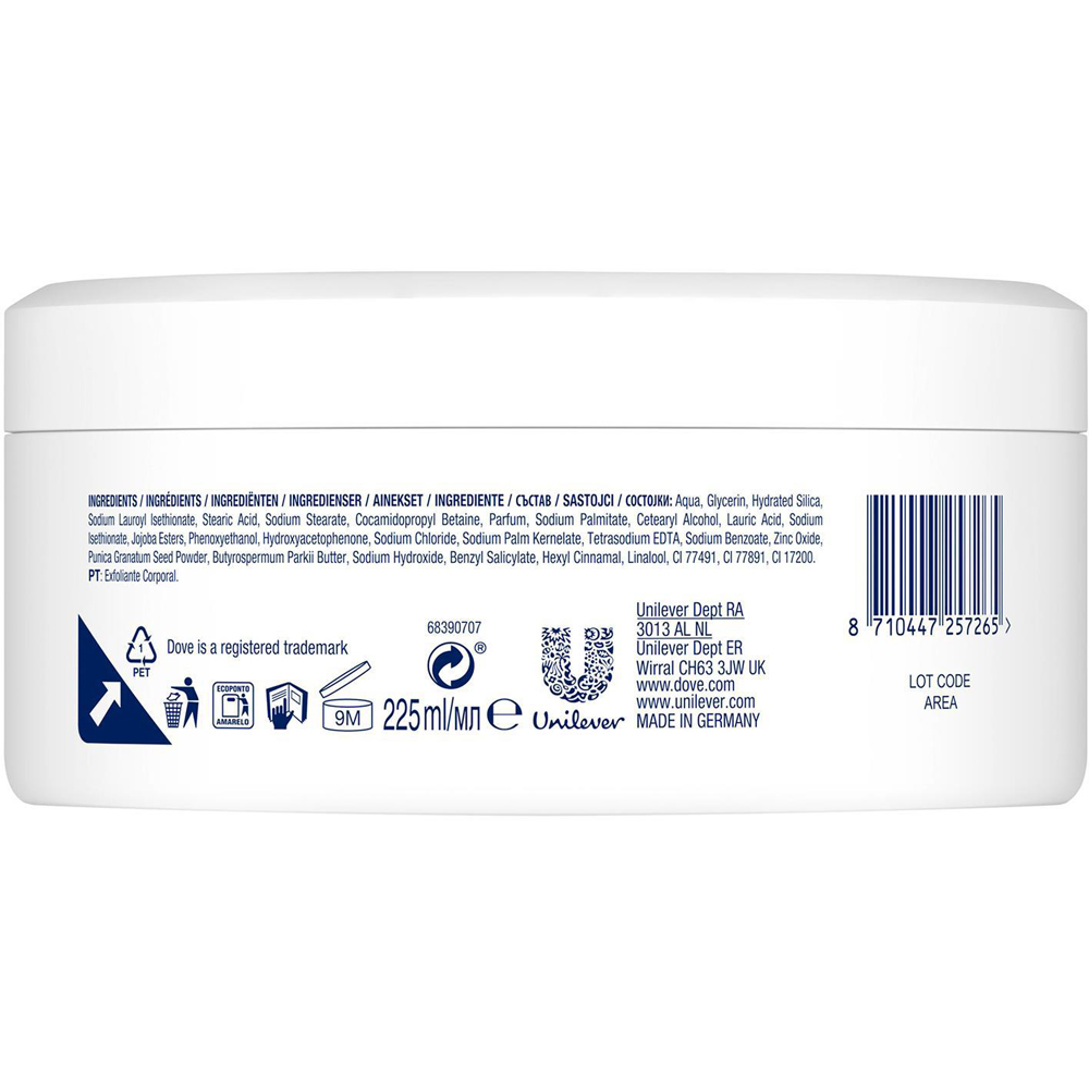 Dove Pomegranate Seeds and Shea Scent Butter Exfoliating Body Scrub 225ml 3 Pack Image 5