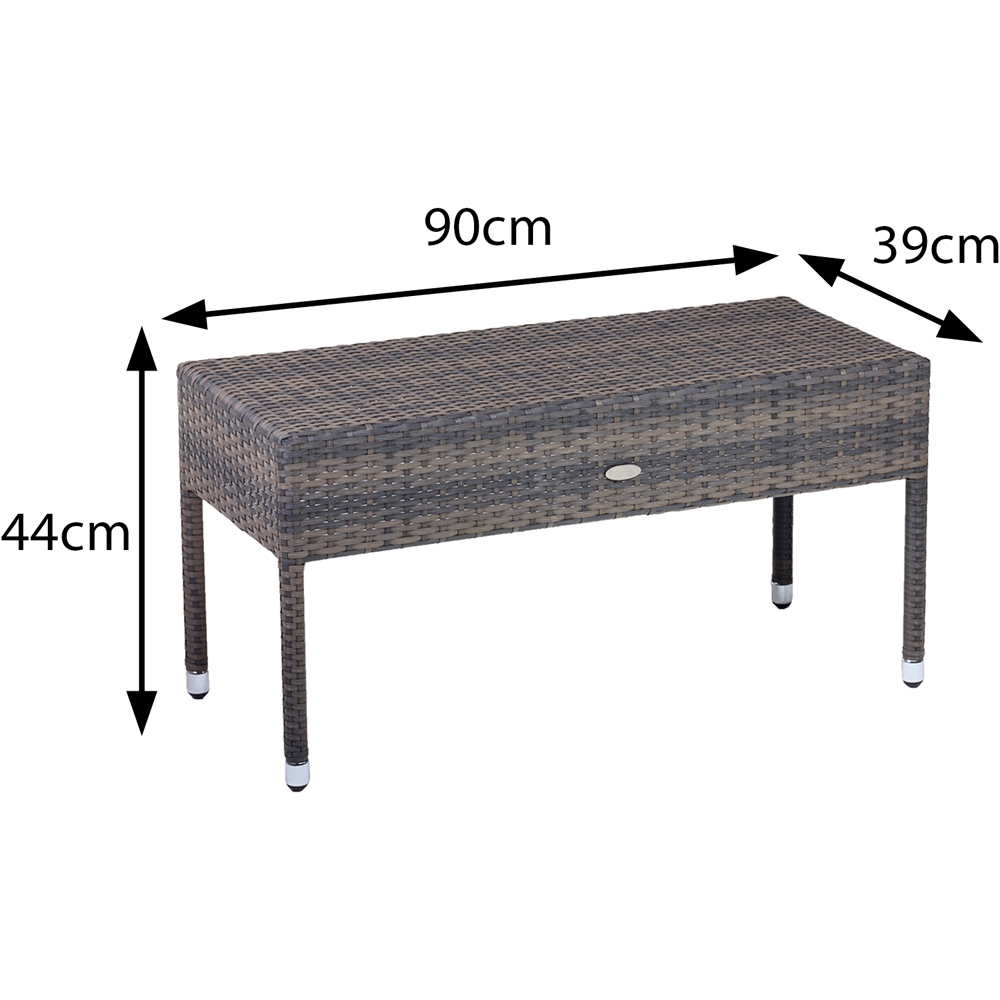 Oseasons Winchester 4 Seater Walnut and Natural Rattan Lounge Set Image 7
