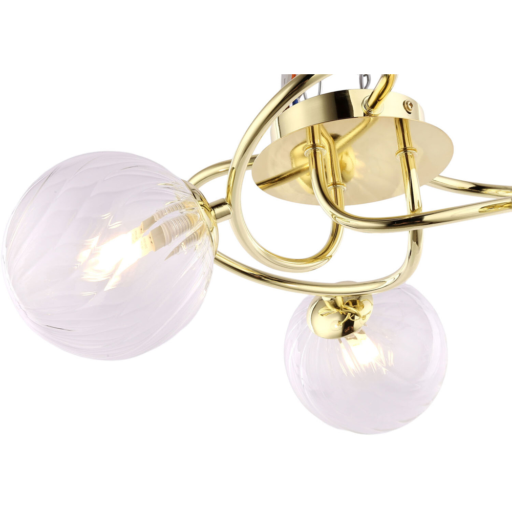 Amelia 3 Way Ceiling Light Fitting Polished Brass Image 8