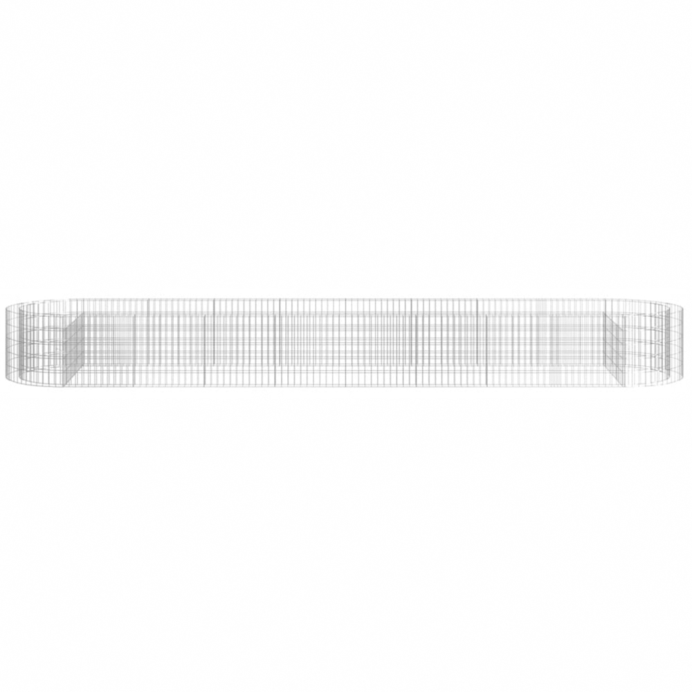 vidaXL Silver Galvanised Iron Gabion Raised Bed 500 x 100 x 50cm Image 4