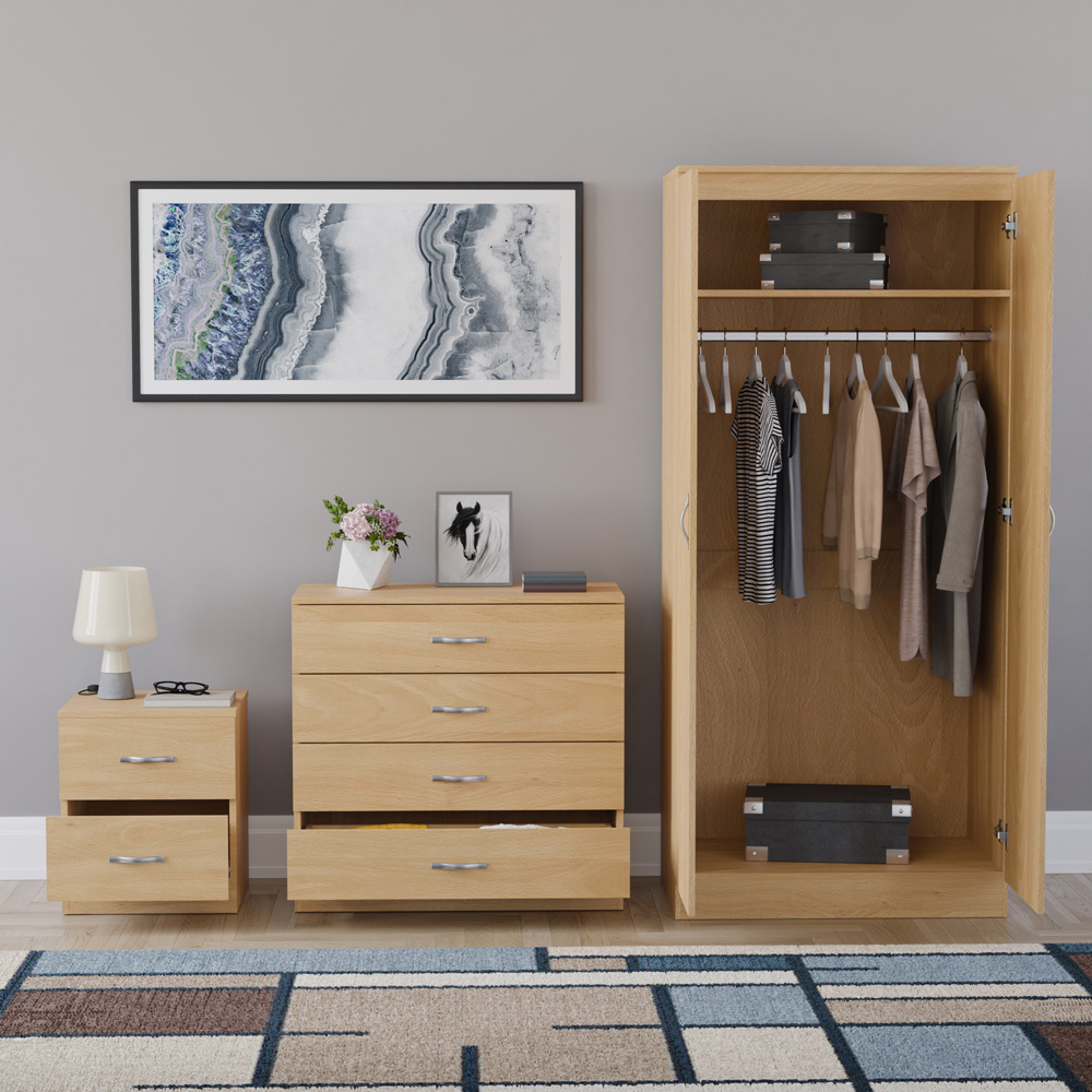 VIDA DESIGNS Riano Pine 3 Piece Bedroom Furniture Set Image 3